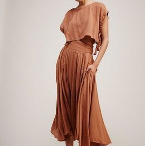 Free People Sundown skirt set in mauve size XS NWT